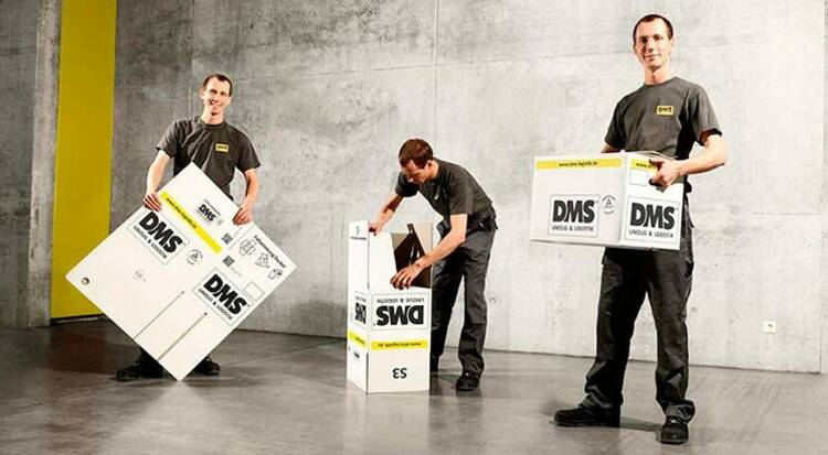 Umzugsprofis mit Umzugskartons